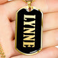 Lynne v02 - 18k Gold Finished Luxury Dog Tag Necklace