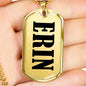 Erin v01 - 18k Gold Finished Luxury Dog Tag Necklace