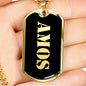 Amos v2 - 18k Gold Finished Luxury Dog Tag Necklace