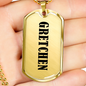 Gretchen v01 - 18k Gold Finished Luxury Dog Tag Necklace