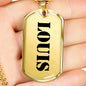 Louis - 18k Gold Finished Luxury Dog Tag Necklace