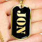 Jon v2 - 18k Gold Finished Luxury Dog Tag Necklace