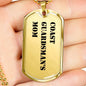Coast Guardsman's Mom - 18k Gold Finished Luxury Dog Tag Necklace