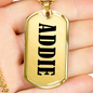 Addie v01 - 18k Gold Finished Luxury Dog Tag Necklace