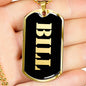 Bill v2 - 18k Gold Finished Luxury Dog Tag Necklace