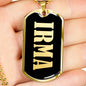 Irma v02 - 18k Gold Finished Luxury Dog Tag Necklace