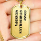 Coast Guardsman's Grandpa - 18k Gold Finished Luxury Dog Tag Necklace