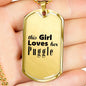 Puggle - 18k Gold Finished Luxury Dog Tag Necklace