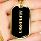 Alphonso v2 - 18k Gold Finished Luxury Dog Tag Necklace