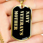 Navy Veteran's Mother v2 - 18k Gold Finished Luxury Dog Tag Necklace