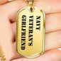 Navy Veteran's Girlfriend - 18k Gold Finished Luxury Dog Tag Necklace