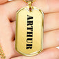 Arthur - 18k Gold Finished Luxury Dog Tag Necklace
