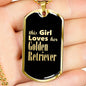 Golden Retriever v1 - 18k Gold Finished Luxury Dog Tag Necklace