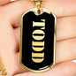 Todd v2 - 18k Gold Finished Luxury Dog Tag Necklace