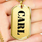 Carl - 18k Gold Finished Luxury Dog Tag Necklace