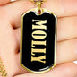 Molly v02 - 18k Gold Finished Luxury Dog Tag Necklace