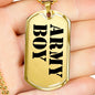 Army Boy - 18k Gold Finished Luxury Dog Tag Necklace