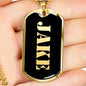 Jake v2 - 18k Gold Finished Luxury Dog Tag Necklace