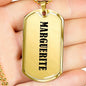 Marguerite v01 - 18k Gold Finished Luxury Dog Tag Necklace