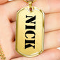 Nick - 18k Gold Finished Luxury Dog Tag Necklace