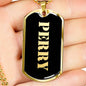 Perry v2 - 18k Gold Finished Luxury Dog Tag Necklace