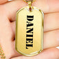 Daniel - 18k Gold Finished Luxury Dog Tag Necklace