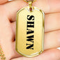 Shawn - 18k Gold Finished Luxury Dog Tag Necklace