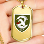 12th Army Aviation Brigade (Ukraine) - 18k Gold Finished Luxury Dog Tag Necklace