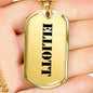 Elliott - 18k Gold Finished Luxury Dog Tag Necklace
