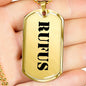 Rufus - 18k Gold Finished Luxury Dog Tag Necklace