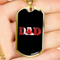 Canada Dad v2 - 18k Gold Finished Luxury Dog Tag Necklace