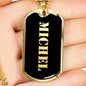 Michel v2 - 18k Gold Finished Luxury Dog Tag Necklace