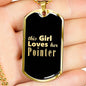 Pointer v2 - 18k Gold Finished Luxury Dog Tag Necklace