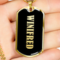 Winifred v02 - 18k Gold Finished Luxury Dog Tag Necklace