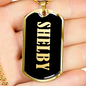 Shelby v02 - 18k Gold Finished Luxury Dog Tag Necklace