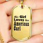 American Curl - 18k Gold Finished Luxury Dog Tag Necklace