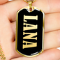 Lana v02 - 18k Gold Finished Luxury Dog Tag Necklace