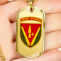 40th Artillery Brigade (Ukraine) - 18k Gold Finished Luxury Dog Tag Necklace