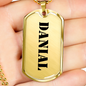 Danial - 18k Gold Finished Luxury Dog Tag Necklace