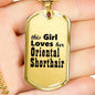 Oriental Shorthair - 18k Gold Finished Luxury Dog Tag Necklace