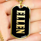 Ellen v02 - 18k Gold Finished Luxury Dog Tag Necklace