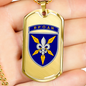 16th Army Aviation Brigade (Ukraine) - 18k Gold Finished Luxury Dog Tag Necklace