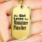 Miniature Pinscher - 18k Gold Finished Luxury Dog Tag Necklace
