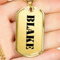 Blake - 18k Gold Finished Luxury Dog Tag Necklace