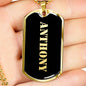 Anthony v2 - 18k Gold Finished Luxury Dog Tag Necklace