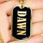 Dawn v02 - 18k Gold Finished Luxury Dog Tag Necklace