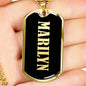 Marilyn v02 - 18k Gold Finished Luxury Dog Tag Necklace