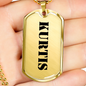 Kurtis - 18k Gold Finished Luxury Dog Tag Necklace