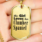 Clumber Spaniel - 18k Gold Finished Luxury Dog Tag Necklace