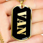 Van v2 - 18k Gold Finished Luxury Dog Tag Necklace